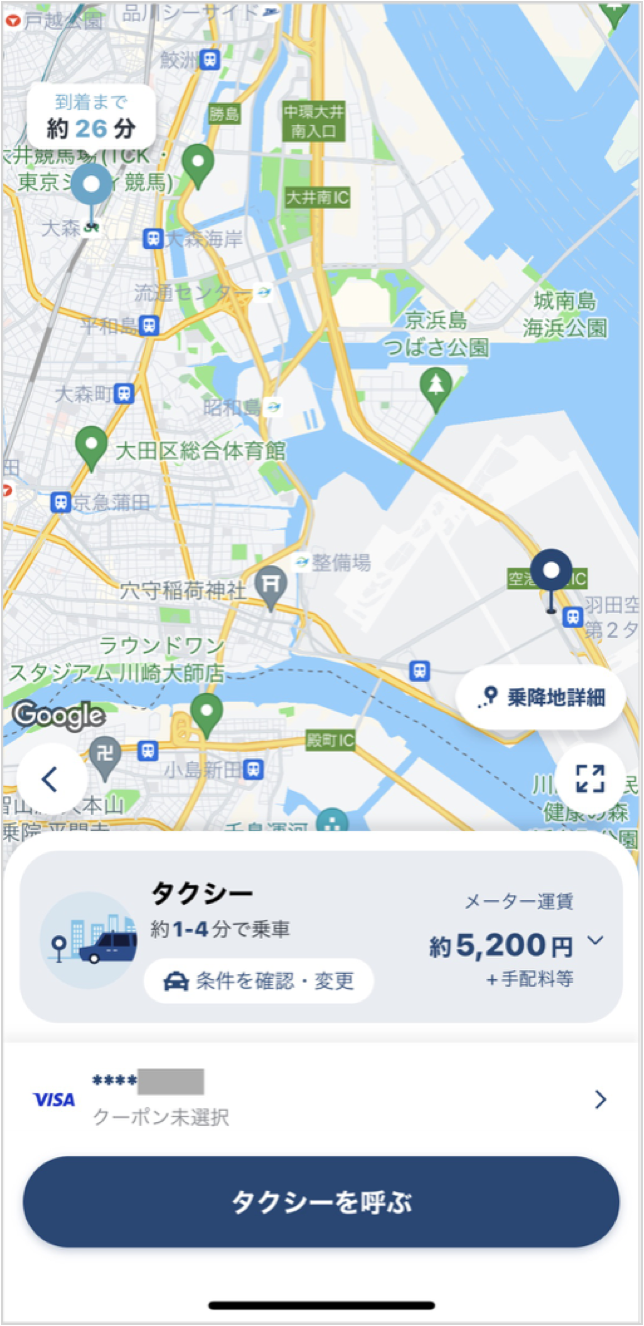 羽田空港から大森駅までのタクシー料金・所要時間まとめ